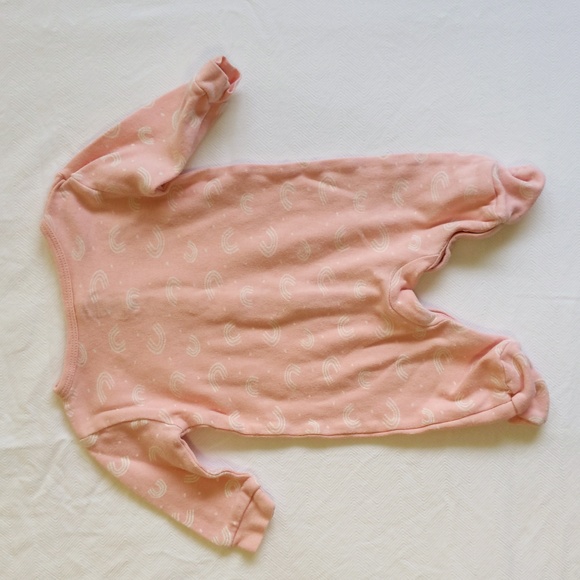 newborn baby girl peach layette bundle lot 5 pieces george & child of mine - Picture 9 of 10